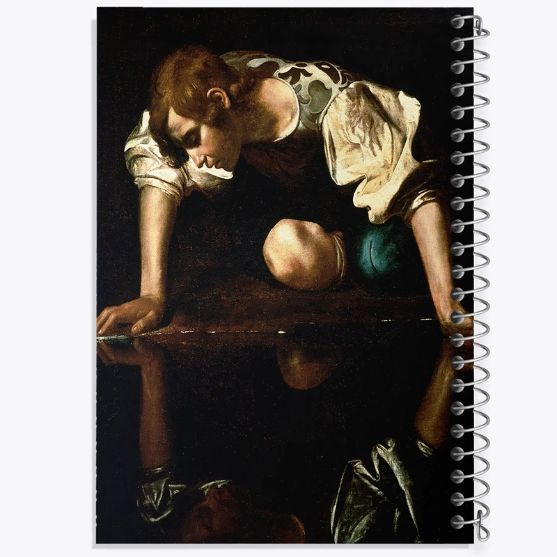 دفتر نقاشی 50 برگ خندالو طرح نقاشی نارسیسوس اثر کاراواجو کد F12396