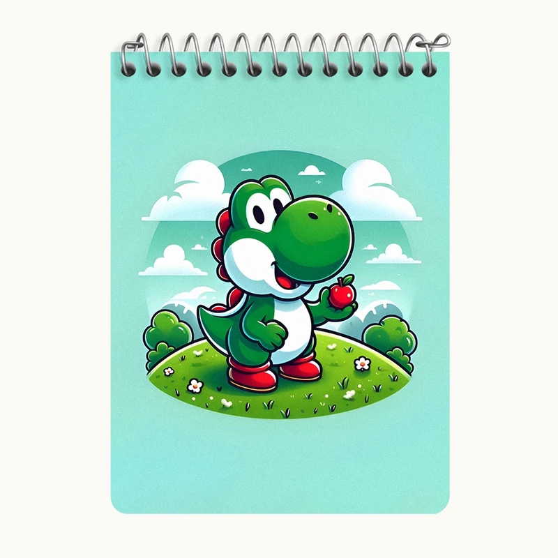 دفتر یادداشت 50 برگ خندالو طرح یوشی (Yoshi) کد N6739