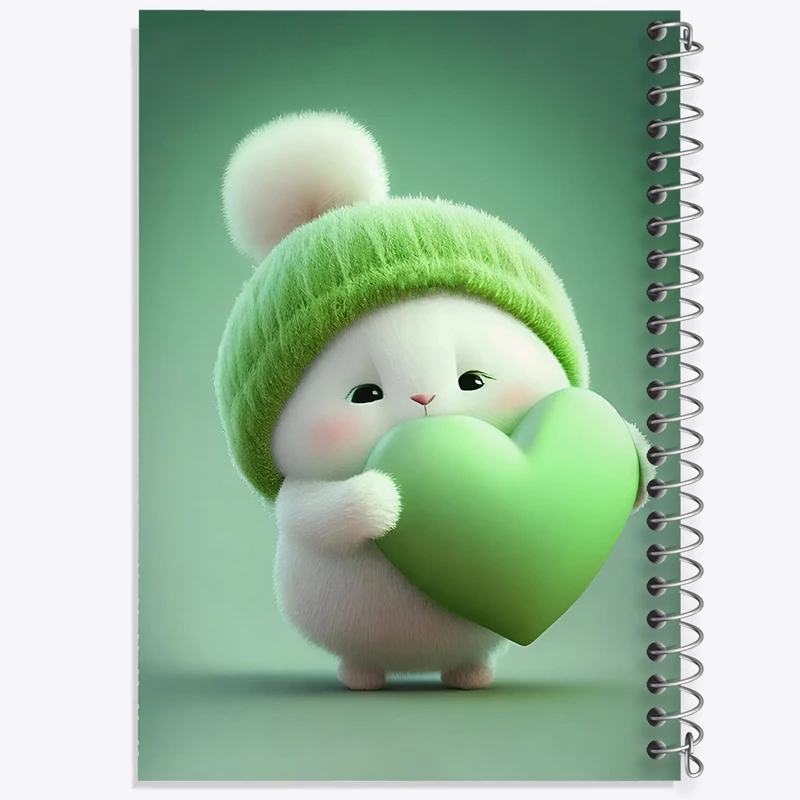 دفتر طراحی 50 برگ خندالو طرح خرگوش کیوت کد N4076