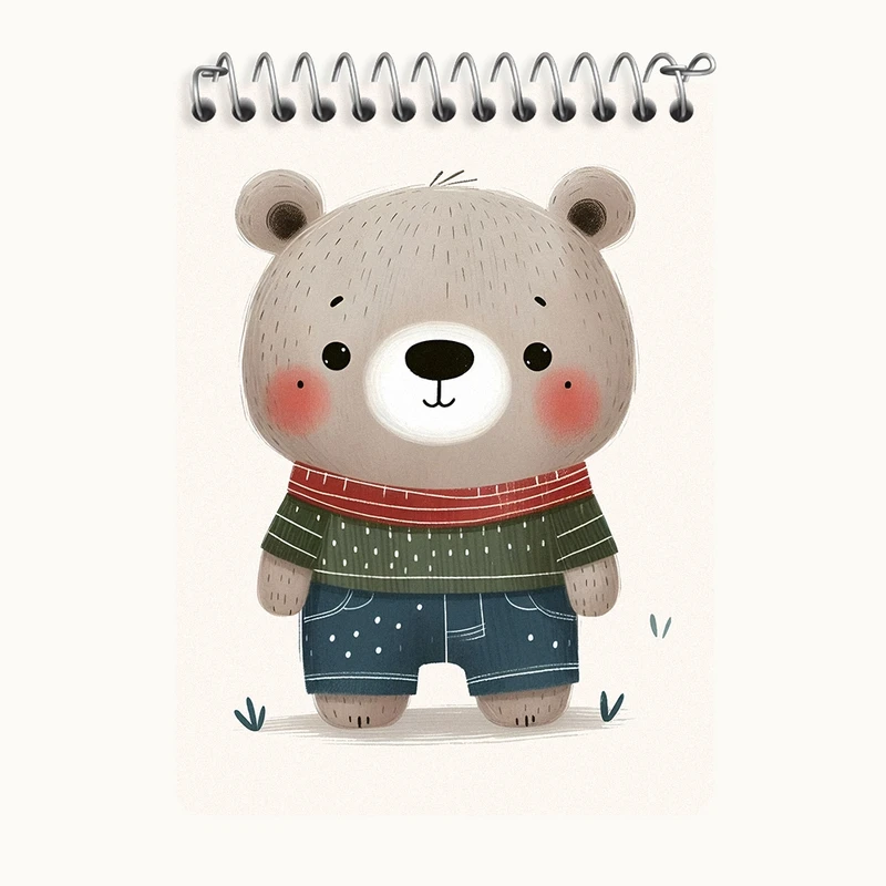 دفتر یادداشت 50 برگ خندالو طرح خرس بامزه کد N5539