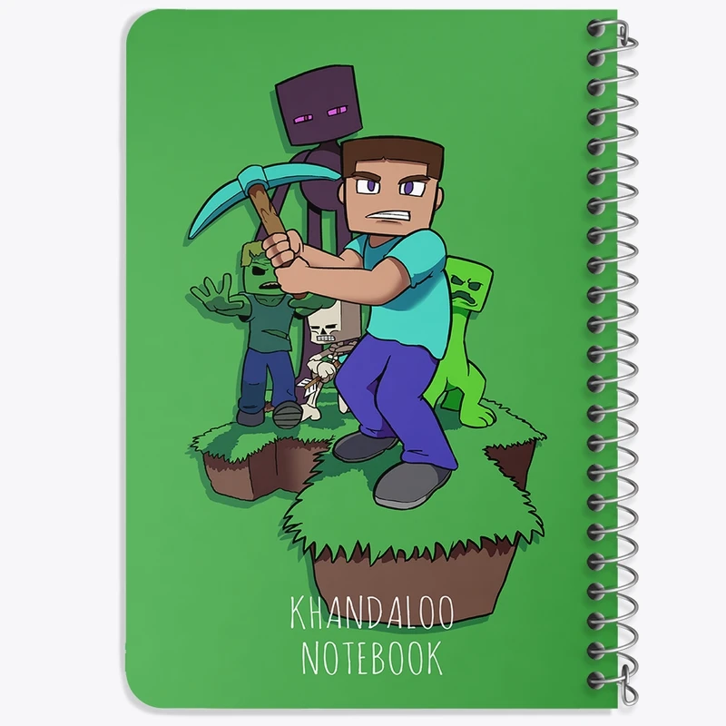 دفتر یادداشت 50 برگ خندالو طرح بازی ماینکرافت (Minecraft) کد N8688