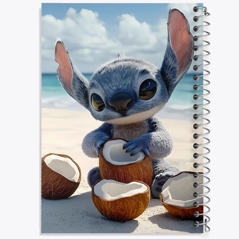 دفتر مشق 100 برگ خندالو طرح استیچ (Stitch) کد F14390