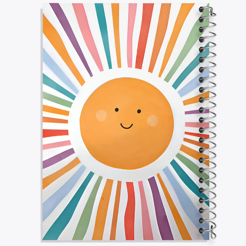 دفتر مشق 100 برگ خندالو طرح خورشید کیوت کد N6672