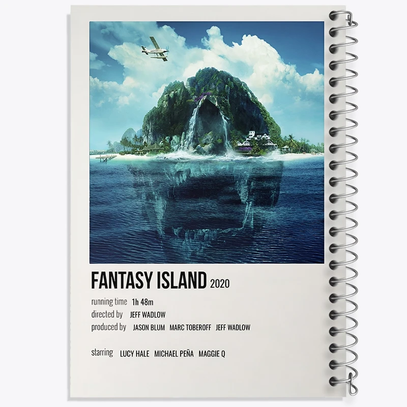دفتر طراحی 50 برگ خندالو طرح جزیره فانتزی (Fantasy Island) کد F13301