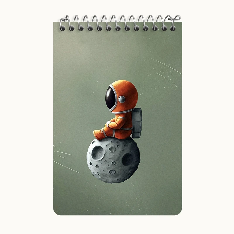 دفتر یادداشت 50 برگ خندالو طرح فضانورد کد F8302