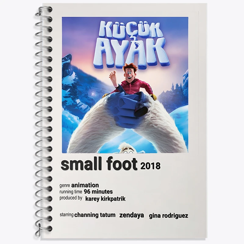 دفتر زبان دوخط 50 برگ خندالو طرح پا کوچولو (Smallfoot) کد F13435