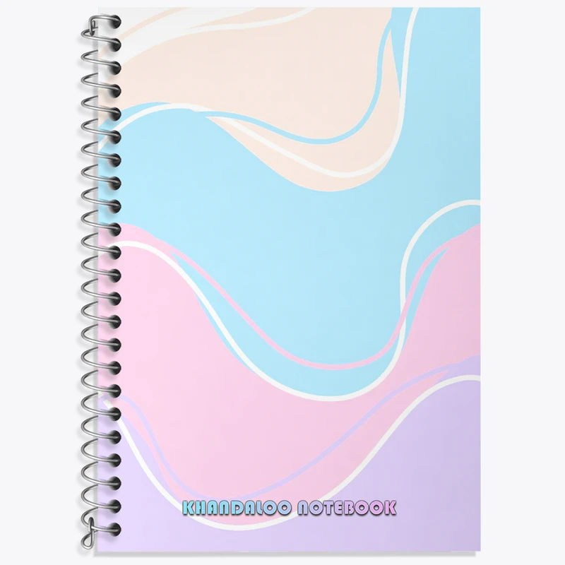 دفتر زبان 50 برگ خندالو مدل دو خط طرح پترن رنگی کد N6010