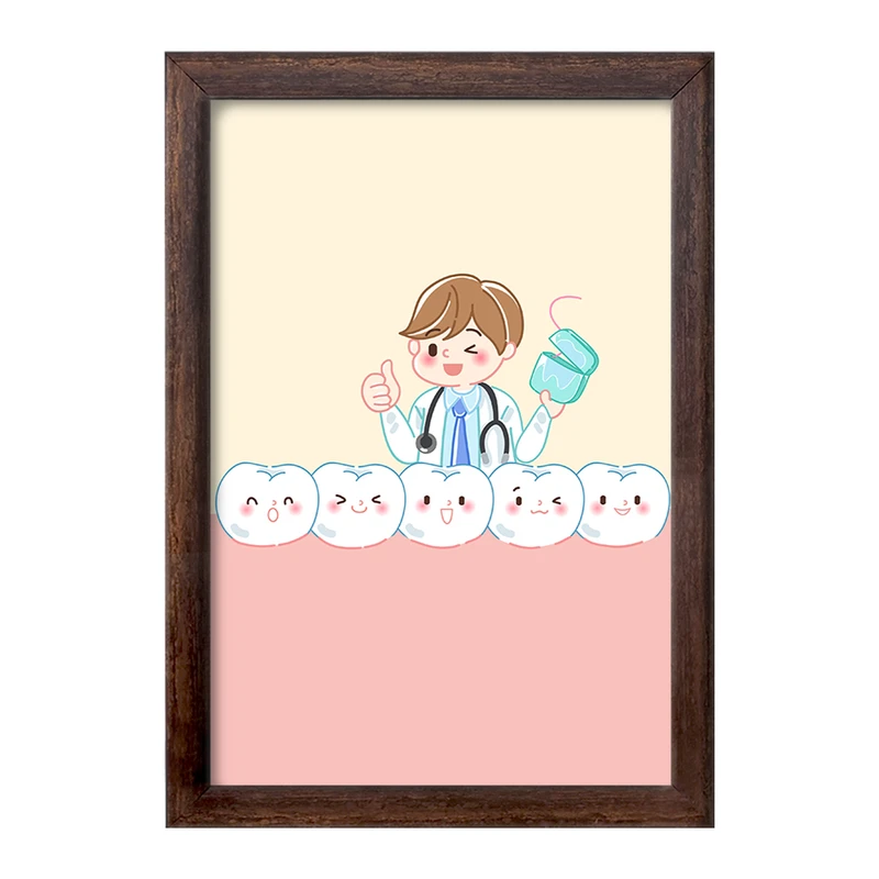 تابلو خندالو طرح دندان و دندان پزشکی کودکانه کد 36715