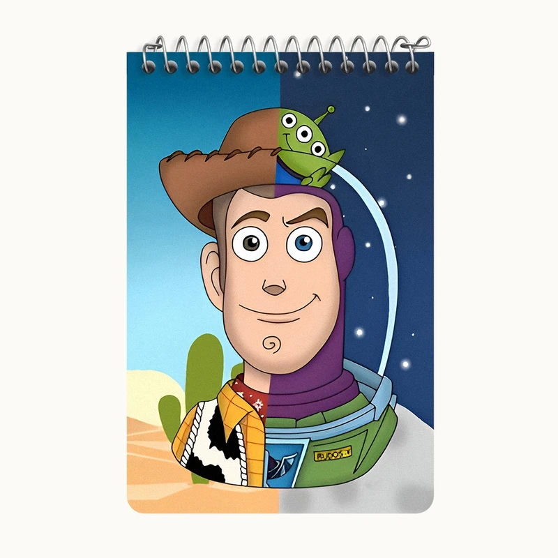 دفتر یادداشت 50 برگ خندالو طرح داستان اسباب بازی ها (Toy Story) کد F7248