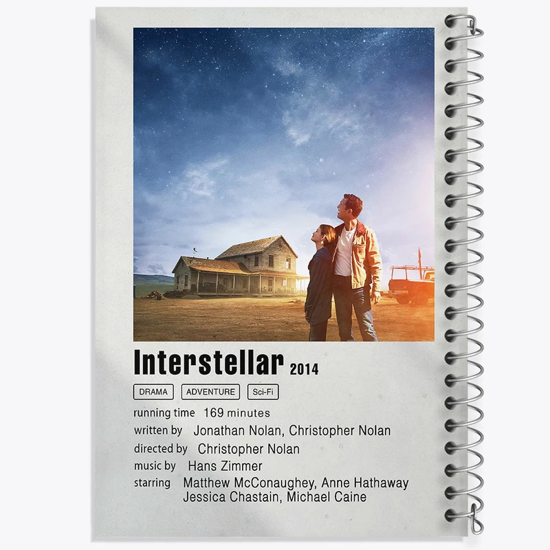 دفتر مشق 100 برگ خندالو طرح میان ستاره ای (Interstellar) کد F11303