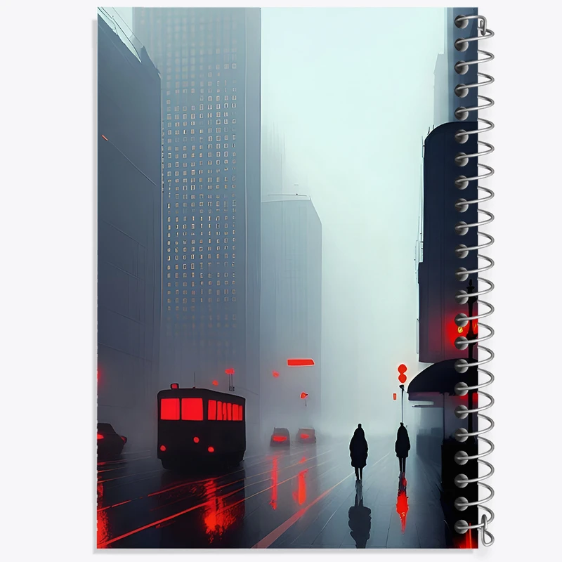 دفتر نقاشی 50 برگ خندالو طرح خیابان بارانی کد F4490