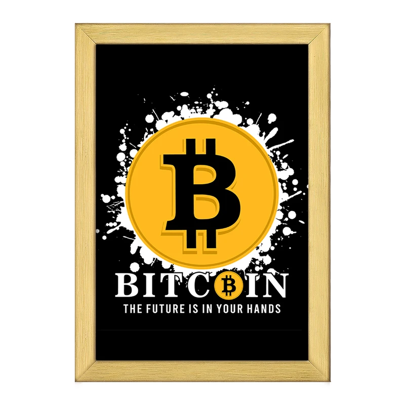 تابلو خندالو طرح ارز دیجیتال بیت کوین  کد 10890