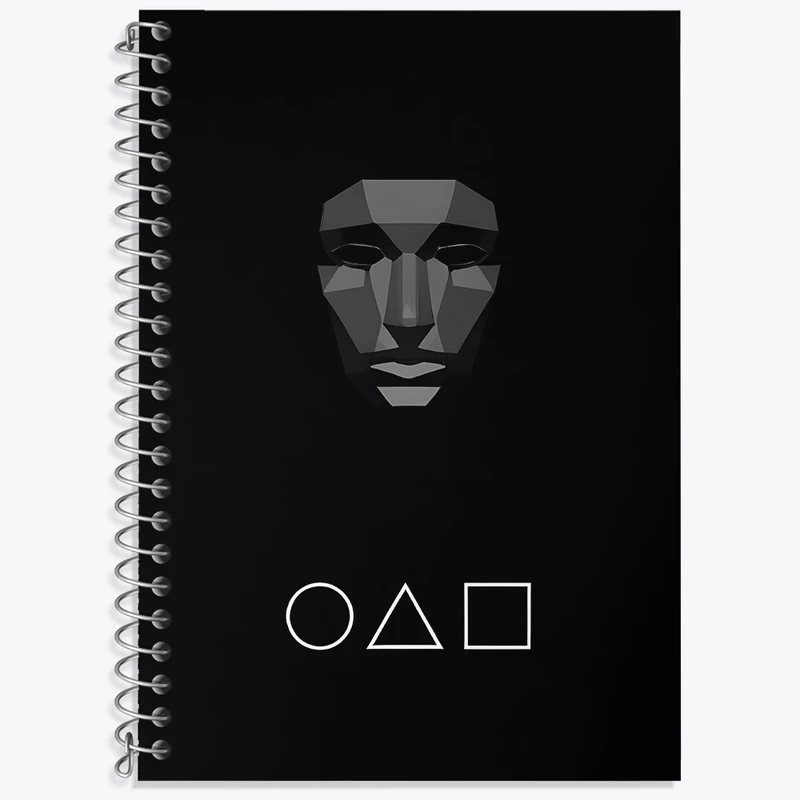 دفتر زبان 50 برگ خندالو مدل سه خط طرح بازی مرکب (Squid Game) کد N7740