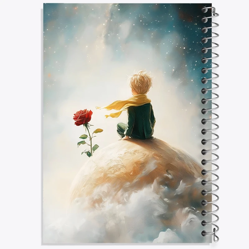 دفتر طراحی 50 برگ خندالو طرح شازده کوچولو کد F8876