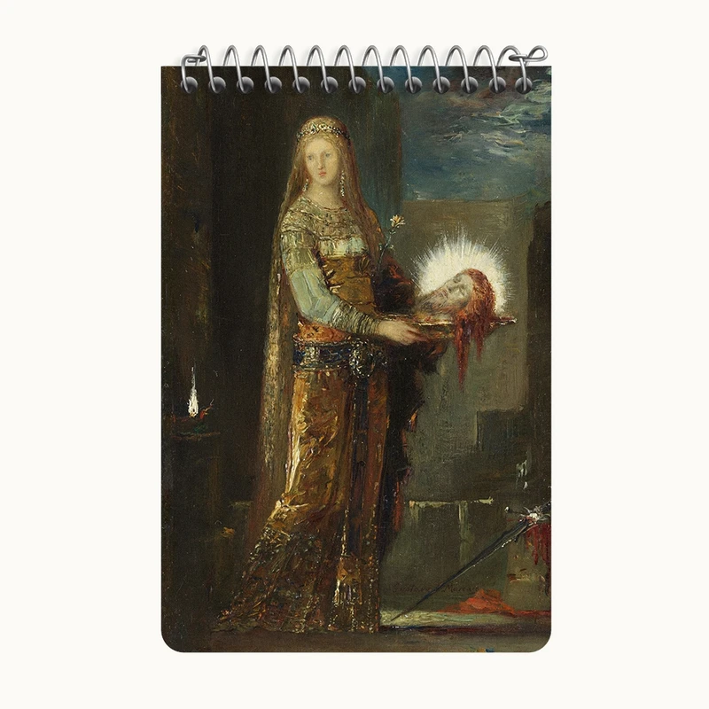 دفتر یادداشت 50 برگ خندالو طرح نقاشی سالومه با سر جان باپتیست اثر گوستاو مورو کد F12294