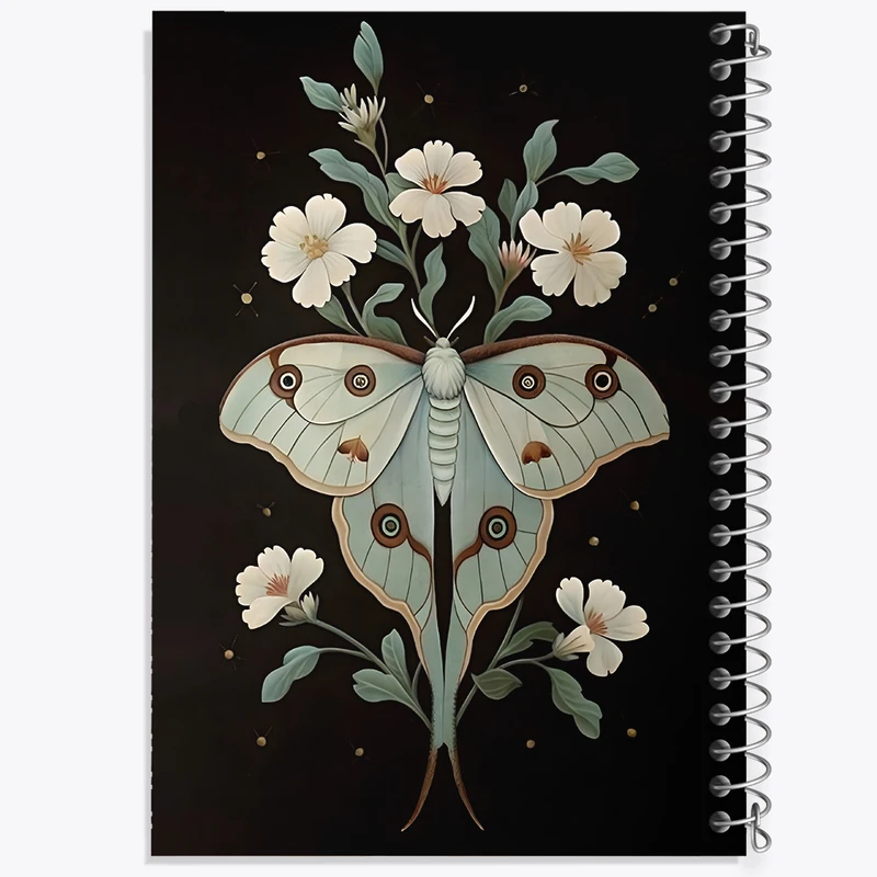 دفتر مشق 100 برگ خندالو طرح شاپرک و گل کد F3650