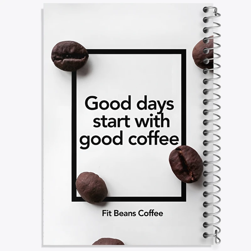 دفتر طراحی 50 برگ خندالو طرح Good Days Start With Good Coffee کد F11040
