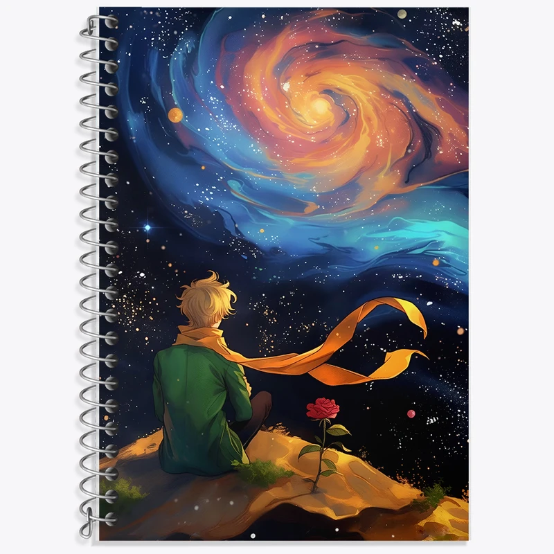 دفتر زبان دوخط 50 برگ خندالو طرح شازده کوچولو کد F8878