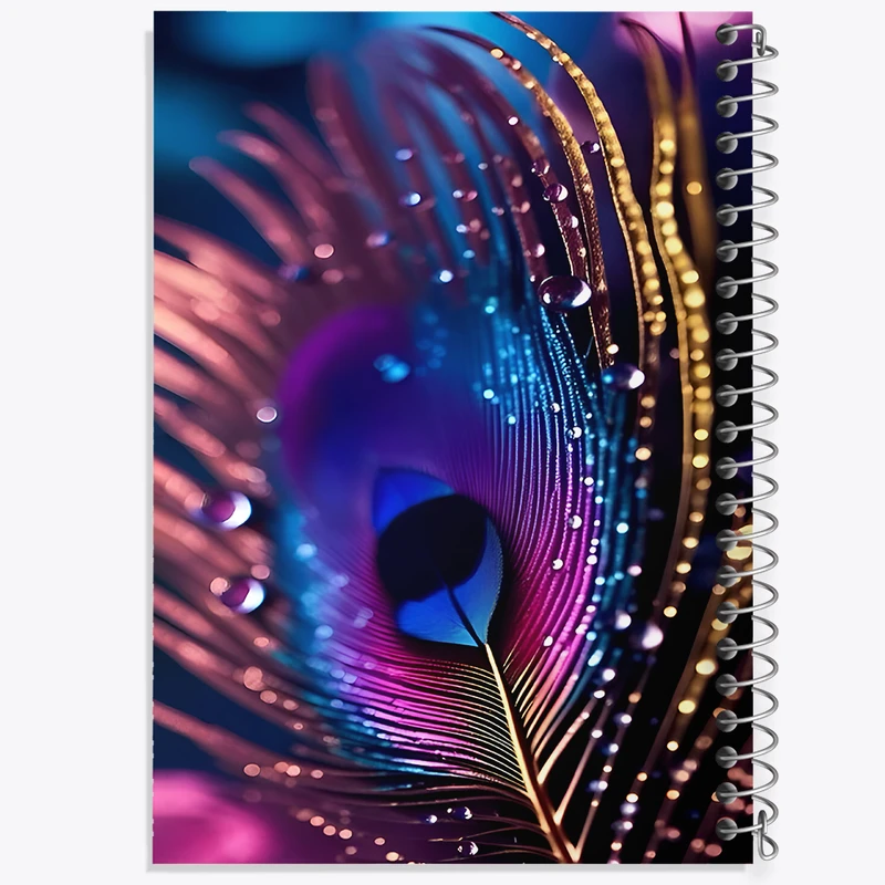 دفتر نقاشی 50 برگ خندالو طرح پر طاووس کد F8534