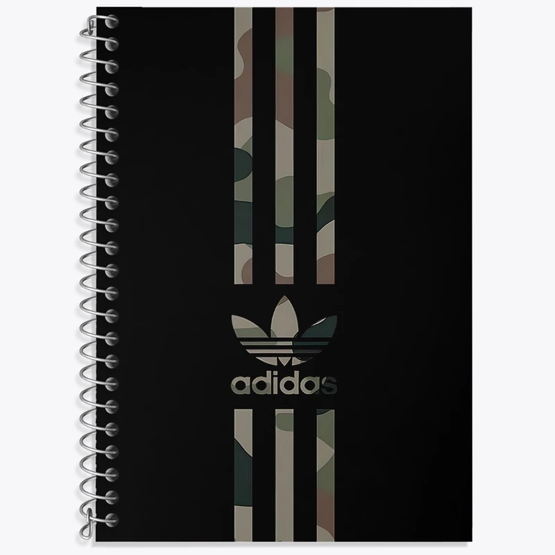 دفتر زبان 50 برگ خندالو مدل سه خط طرح آدیداس (Adidas) کد N7560