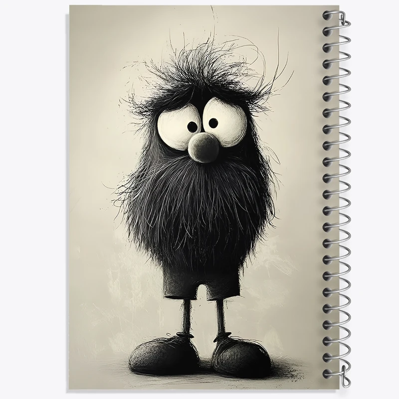 دفتر لیست خرید 50 برگ خندالو طرح هیولای پشمالو کد F12042