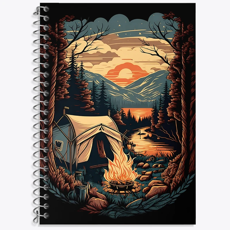 دفتر نت موسیقی 50 برگ خندالو طرح کمپ در جنگل کد F4545