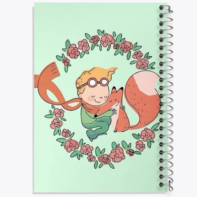 دفتر طراحی 50 برگ خندالو طرح شازده کوچولو  کد 1828