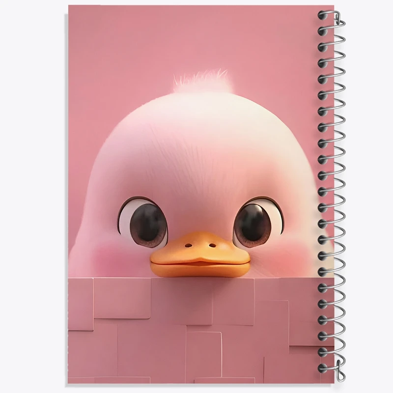 دفتر طراحی 50 برگ خندالو طرح اردک کیوت کد N4744