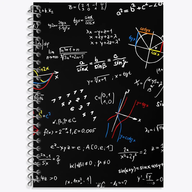 دفتر زبان دوخط 50 برگ خندالو طرح ریاضی کد N6957