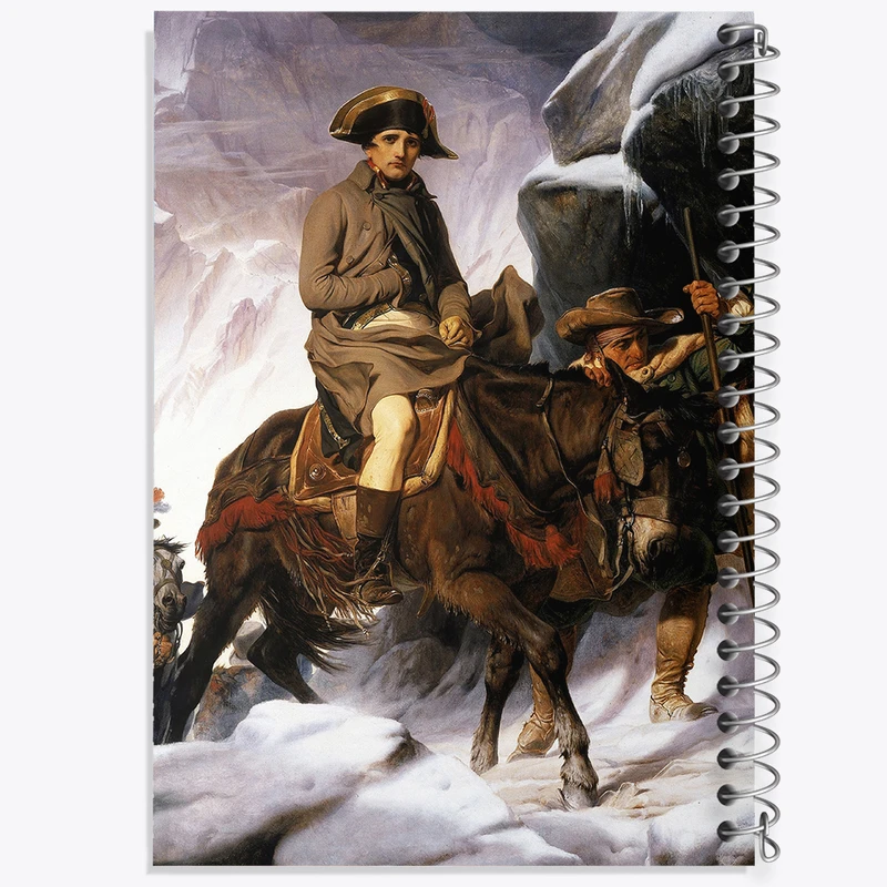 دفتر نقاشی 50 برگ خندالو طرح نقاشی عبور ناپلئون از آلپ اثر پل دلاروش کد F12127