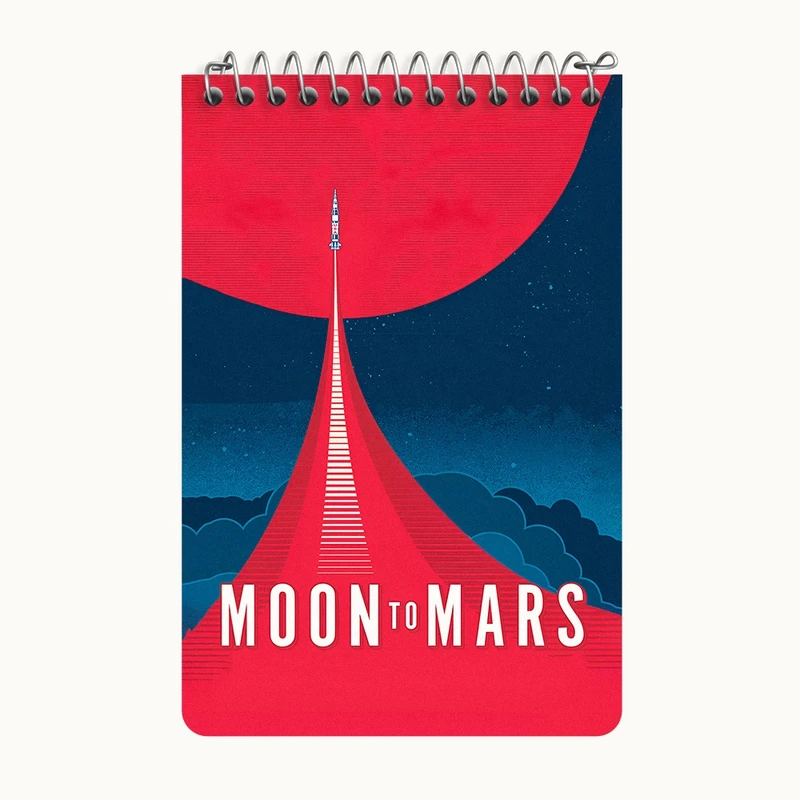 دفتر یادداشت 50 برگ خندالو طرح پرواز به ماه کد F4695