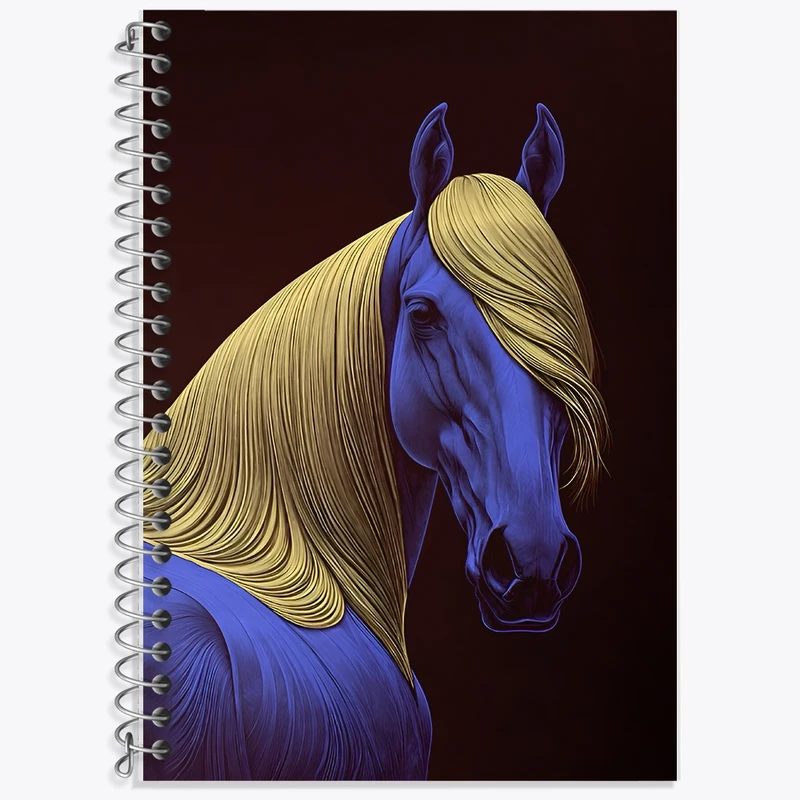 دفتر زبان 50 برگ خندالو مدل سه خط طرح اسب کد F11445