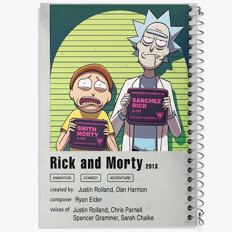 دفتر لیست خرید 50 برگ خندالو طرح ریک و مورتی (Rick and Morty) کد F11461