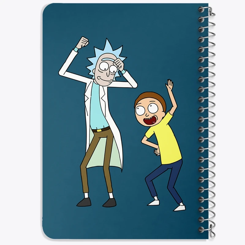 دفتر یادداشت 50 برگ خندالو طرح انیمیشن ریک و مورتی Rick and Mort کد 26593