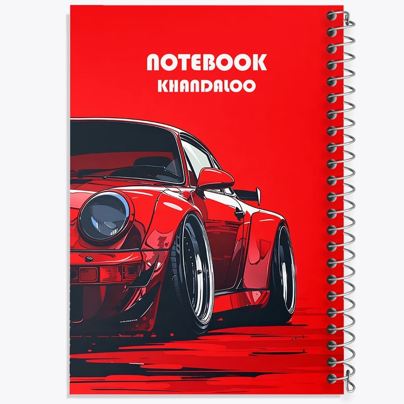 دفتر ژورنال نویسی 50 برگ خندالو مدل نقطه ای طرح پورشه (Porsche 911) کد N7531