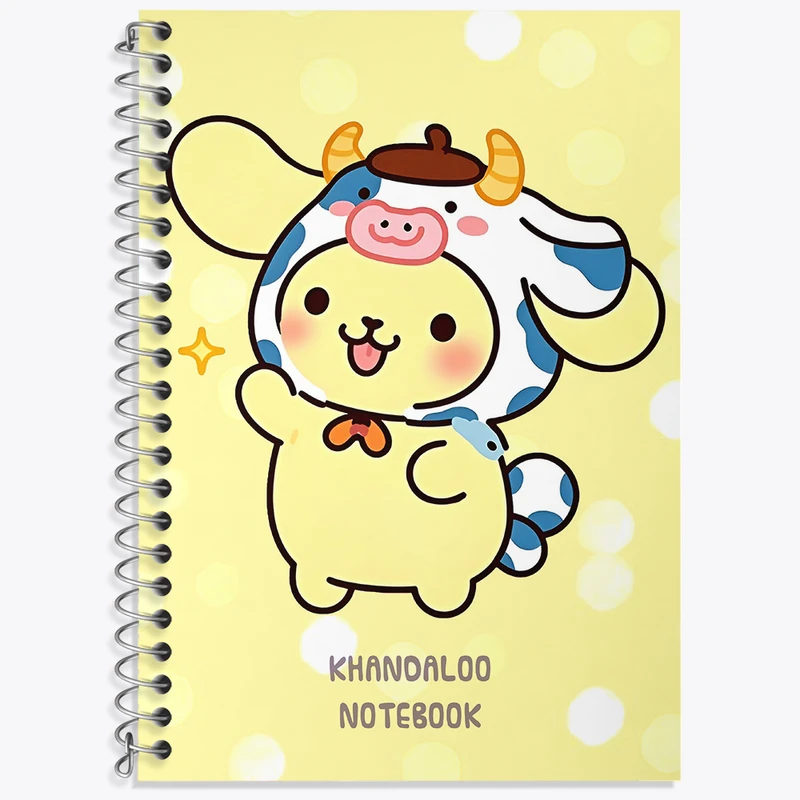 دفتر زبان دوخط 50 برگ خندالو طرح پمپومپورین (Pompompurin) کد N9110