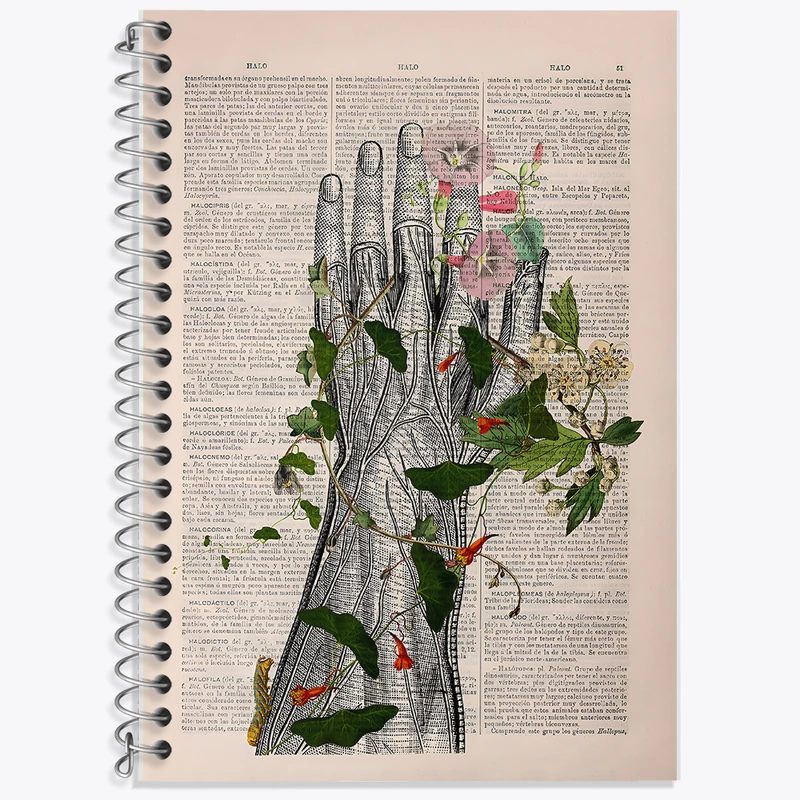 دفتر نت موسیقی 50 برگ خندالو طرح آناتومی دست (Hand Anatomy) کد F14039