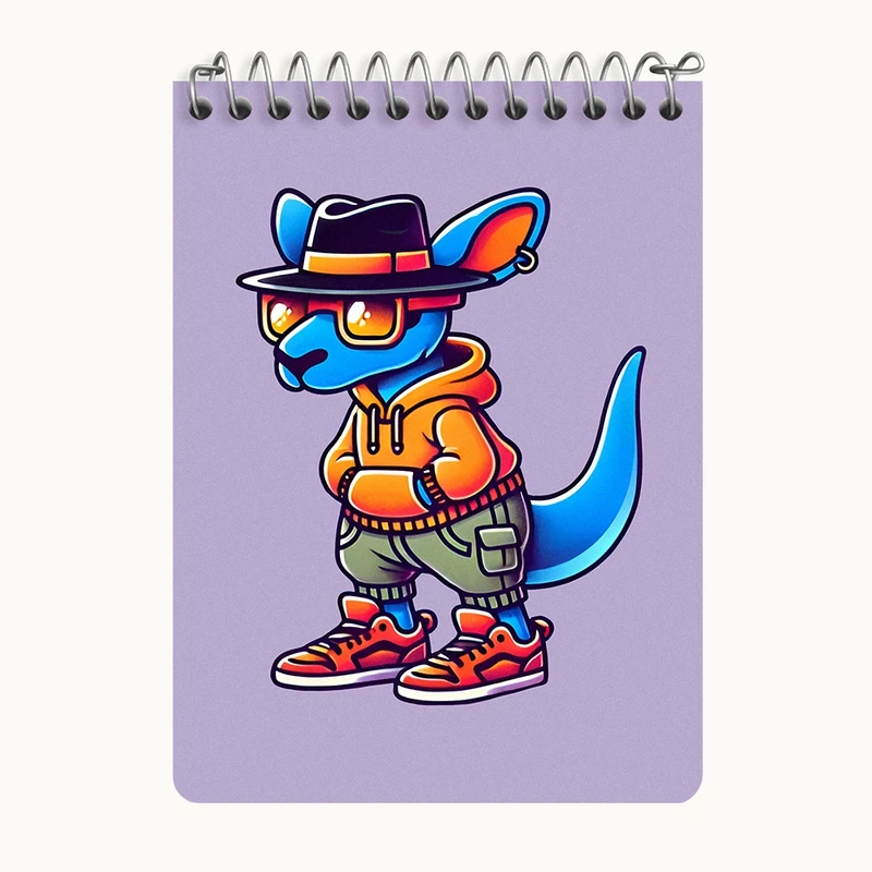 دفتر یادداشت 50 برگ خندالو طرح کانگورو بامزه کد N6643