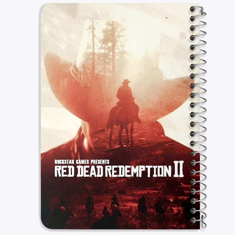 دفتر یادداشت 50 برگ خندالو طرح رد دد (Red Dead) کد F13604