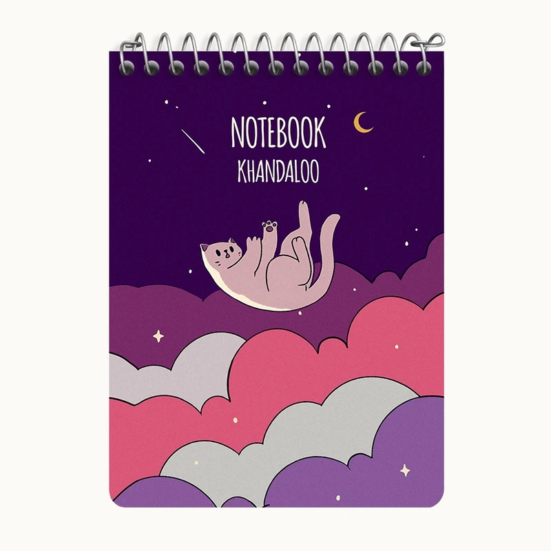 دفتر یادداشت 50 برگ خندالو طرح گربه کیوت کد N7652
