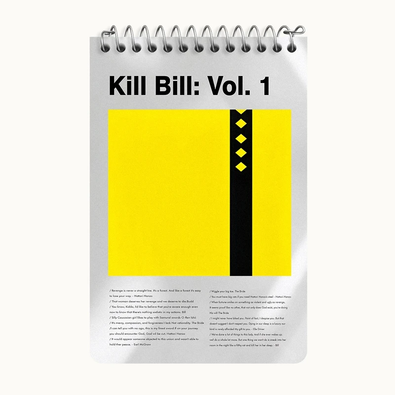 دفتر یادداشت 50 برگ خندالو طرح بیل را بکش (Kill Bill) کد F13808
