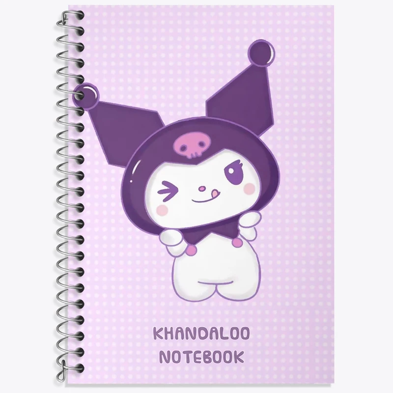 دفتر لغت 50 برگ خندالو طرح کرومی (Kuromi) کد N9054