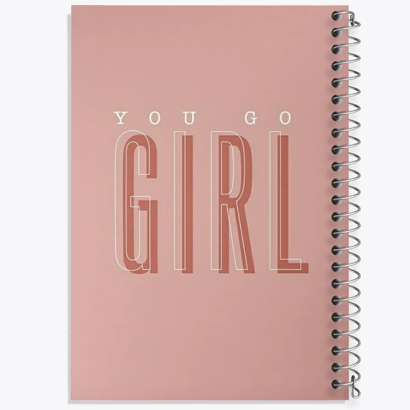 دفتر طراحی 50 برگ خندالو طرح You Go Girl کد N4024