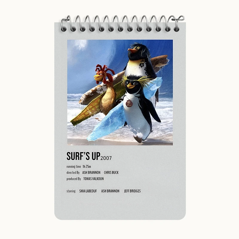 دفتر یادداشت 50 برگ خندالو طرح موج سواری (Surf's Up) کد F13214