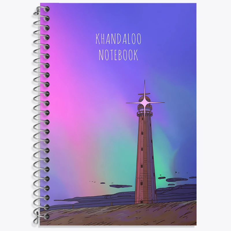 دفتر زبان 50 برگ خندالو مدل دو خط طرح فانوس دریایی کد N8864