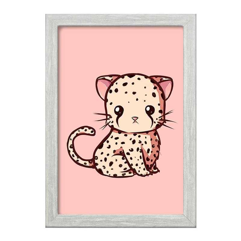 تابلو خندالو طرح پلنگ حیوانات بامزه  کد 21071