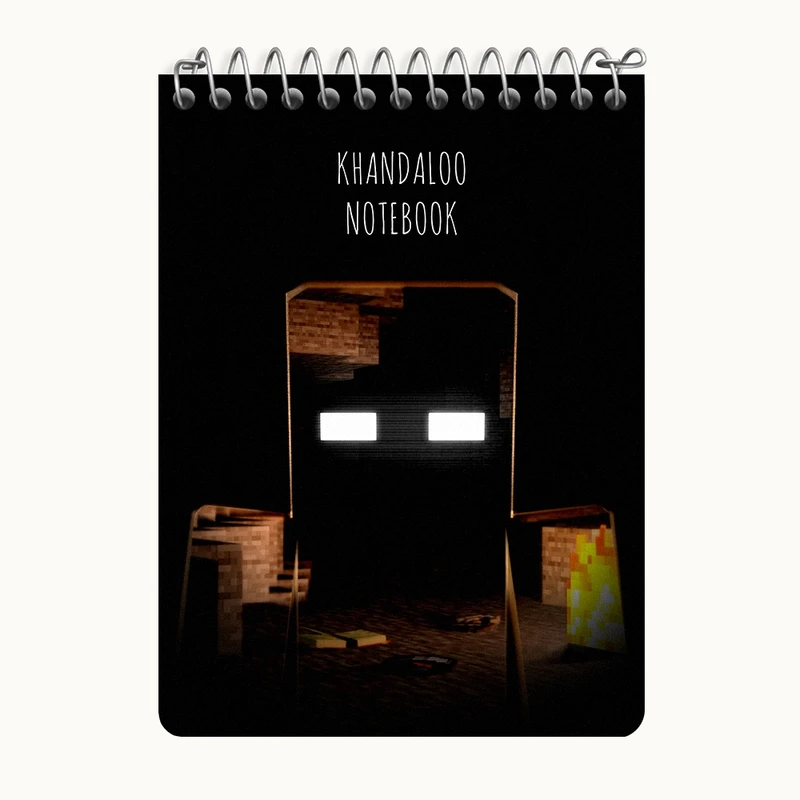 دفتر یادداشت 50 برگ خندالو طرح بازی ماینکرافت (Minecraft) کد N8759