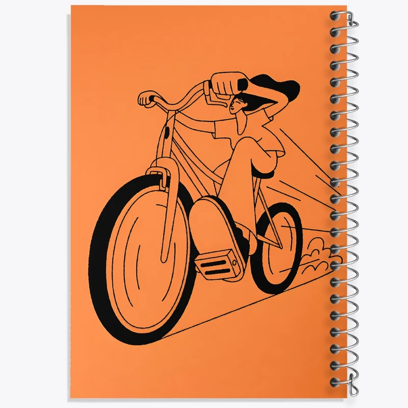 دفتر لیست خرید 50 برگ خندالو طرح دختر دوچرخه سوار کد F9697