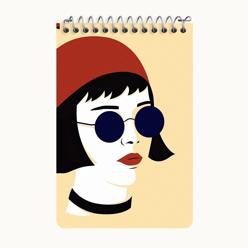 دفتر یادداشت 50 برگ خندالو طرح لئون و ماتیلدا کد F10467