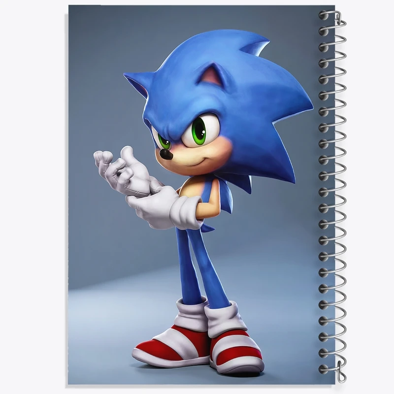 دفتر طراحی 50 برگ خندالو طرح سونیک (Sonic) کد F383